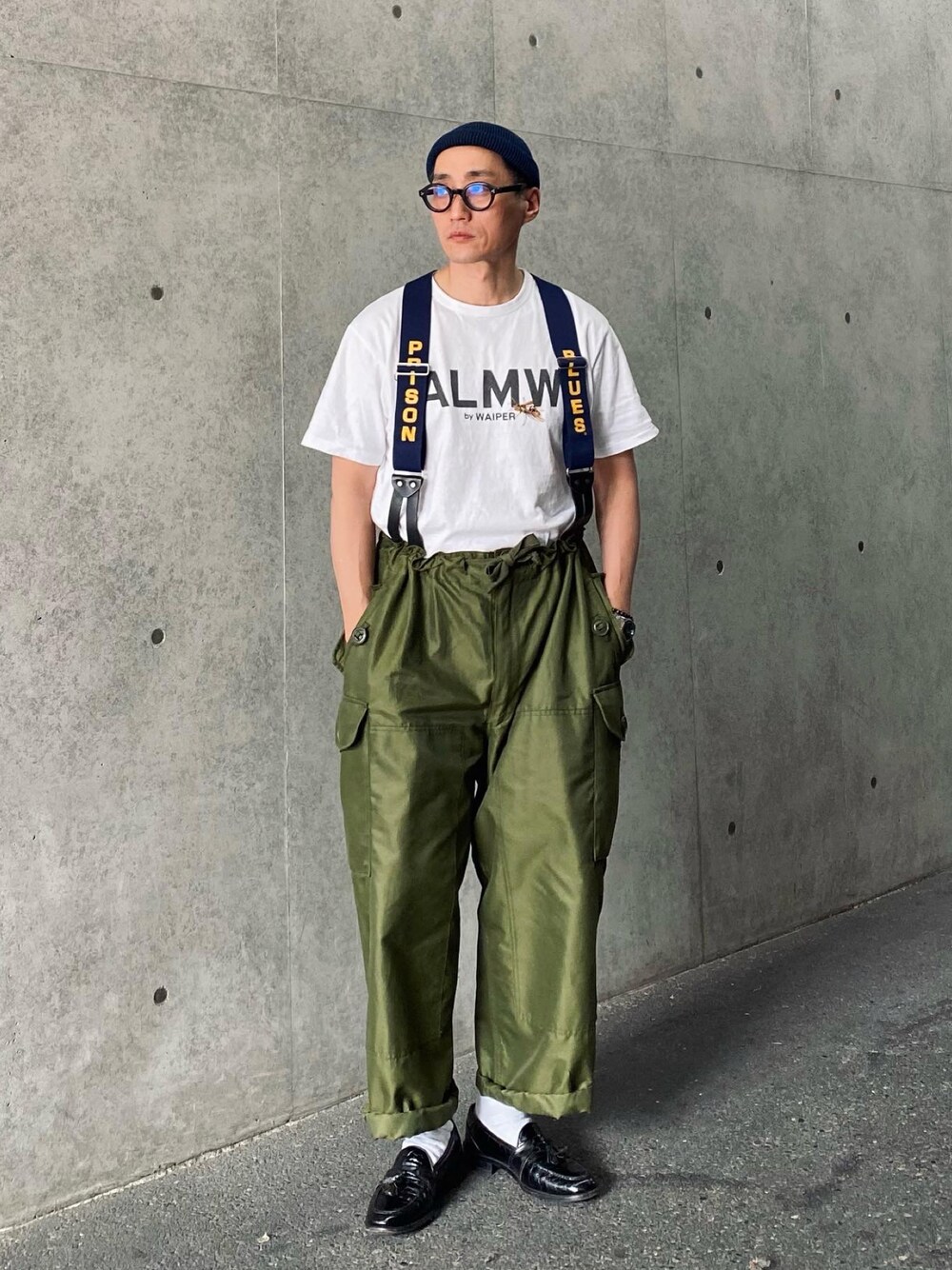 swagger スワッガー ワッペン付き カーゴパンツ Lee(WAIPER)｜MILITARYのカーゴパンツを使ったコーディネート - WEAR