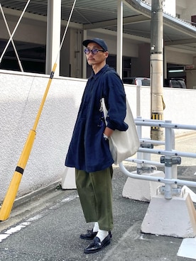 「スモックブラウス」｜Leeさん（メンズ・174cm）の秋コーディネート