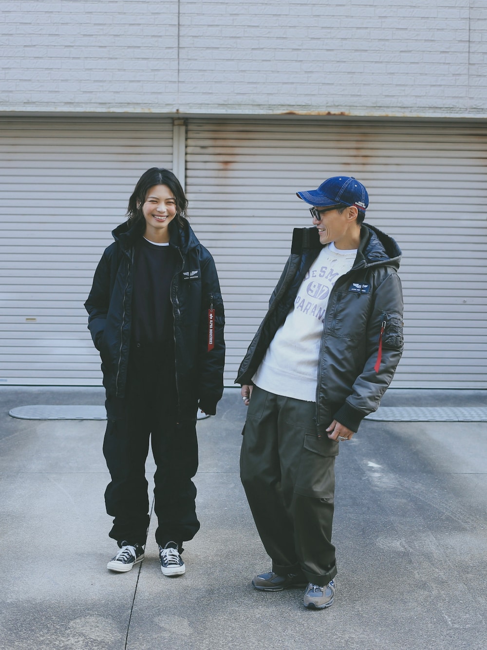 Lee｜Alpha Industriesのミリタリージャケットを使ったコーディネート