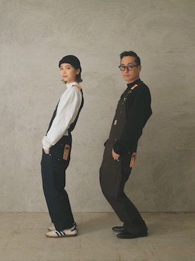 「Carhartt（カーハート）のアイテム（オールインワン・サロペット）」を使った、Leeさん（メンズ・174cm）の冬コーディネート
