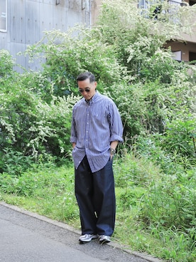 「WAIPER.inc（ワイパーインク）のアイテム（パンツ）」を使った、Leeさん（メンズ・174cm）の夏コーディネート