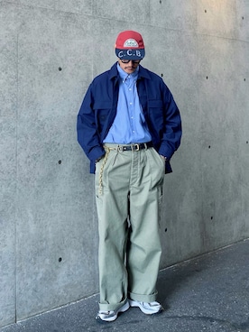 「WAIPER.inc（ワイパーインク）のアイテム（パンツ）」を使った、Leeさん（メンズ・174cm）の秋コーディネート