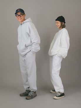「WAIPER.inc（ワイパーインク）のアイテム（スウェットパンツ）」を使った、Leeさん（メンズ・174cm）の夏コーディネート