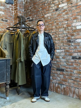 「WAIPER.inc（ワイパーインク）のアイテム（パンツ）」を使った、Leeさん（メンズ・174cm）の春コーディネート