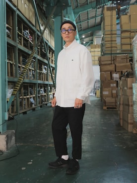 「WAIPER.inc（ワイパーインク）のアイテム（パンツ）」を使った、Leeさん（メンズ・174cm）の秋コーディネート
