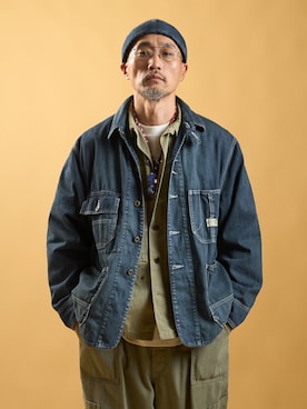 「WAIPER.inc（ワイパーインク）のアイテム（カバーオール）」を使った、Leeさん（メンズ・174cm）の夏コーディネート