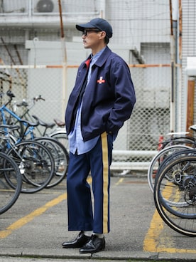 「WAIPER.inc（ワイパーインク）のアイテム（帽子）」を使った、Leeさん（メンズ・174cm）の冬コーディネート