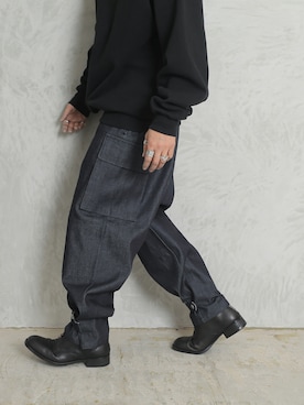 「WAIPER.inc（ワイパーインク）のアイテム（パンツ）」を使った、Leeさん（メンズ・174cm）の春コーディネート