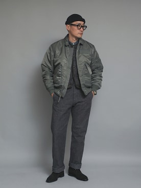 「WAIPER.inc（ワイパーインク）のアイテム（ジャケット/アウター）」を使った、Leeさん（メンズ・174cm）の秋コーディネート
