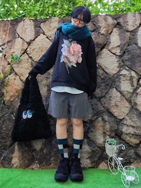 「Theater code（シアターコード）のアイテム」を使った、あゆみっくすさん（レディース・164cm）の冬コーディネート