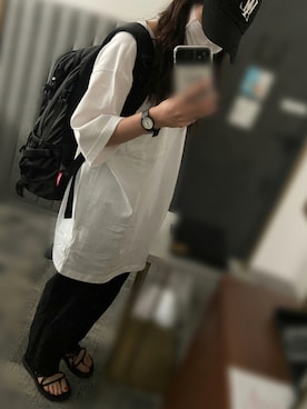 「WOOALONG（ウアロン）のアイテム」を使った、саnа☻さん（レディース・156cm）の夏コーディネート