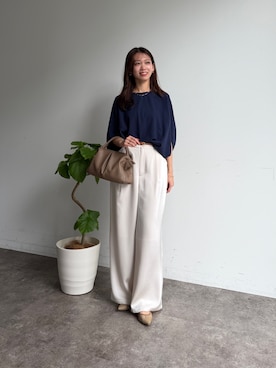 「Chez toi（シェトワ）のアイテム」を使った、いたみかなこさん（レディース・161cm）の春コーディネート