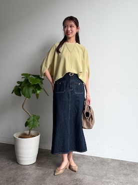 「Chez toi（シェトワ）のアイテム」を使った、いたみかなこさん（レディース・161cm）の春コーディネート