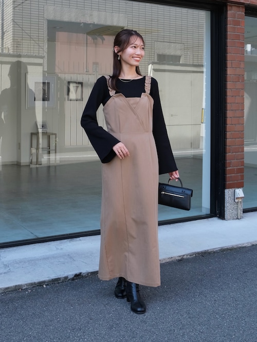 【ITAMI企画】フレアスリーブニット×2WAYキャミワンピース