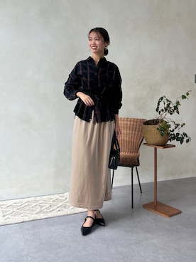 「アイテム（その他）」を使った、いたみかなこさん（レディース・161cm）の秋コーディネート