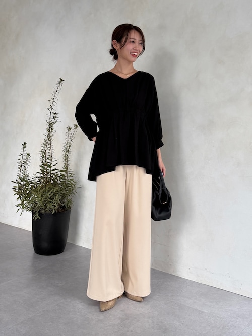 ギャザーペプラムチュニック