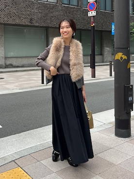 「Chez toi（シェトワ）のアイテム（ローファー）」を使った、いたみかなこさん（レディース・161cm）の秋コーディネート