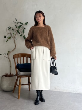 「アイテム（その他）」を使った、いたみかなこさん（レディース・161cm）の秋コーディネート