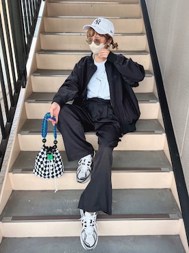 「サングラススタイル」｜「アイテム（帽子）」を使った、natsupooさん（レディース・167cm）の夏コーディネート