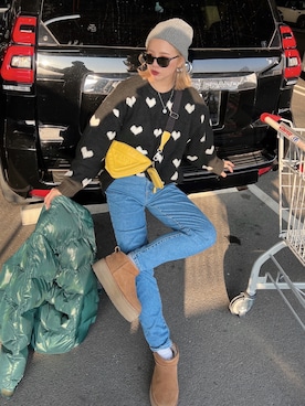 「Levis」｜「アイテム（ダウンジャケット/コート）」を使った、natsupooさん（レディース・167cm）の冬コーディネート