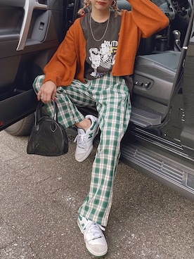 「PBLIM（ページボーイリム）のアイテム（Tシャツ/カットソー）」を使った、natsupooさん（レディース・167cm）の秋コーディネート