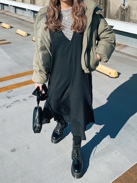 「fifth（フィフス）の中綿ショートダウンコート（ダウンジャケット/コート）」を使った、natsupooさん（レディース・167cm）の冬コーディネート