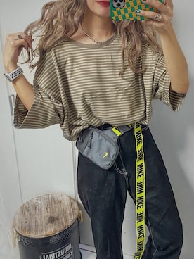 「BOEMY（ボエミー）のアイテム」を使った、natsupooさん（レディース・167cm）の夏コーディネート