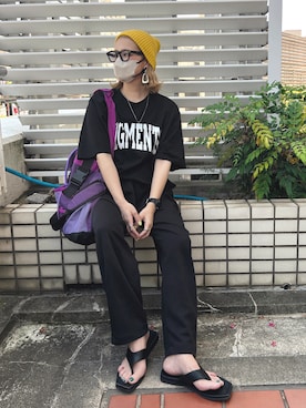 「Figments（フィグメンツ）のアイテム」を使った、natsupooさん（レディース・167cm）の夏コーディネート