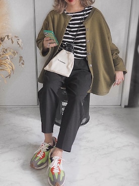 「JIL SANDER（ジルサンダー）の＜JIL SANDER+（ジル サンダー プラス）＞DRST ロゴ ポーチ ■■■（ショルダーバッグ）」を使った、natsupooさん（レディース・167cm）の秋コーディネート