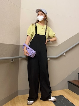 「antiqua（アンティカ）のアイテム（オールインワン・サロペット）」を使った、natsupooさん（レディース・167cm）の夏コーディネート