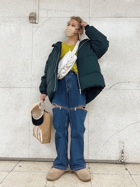 「STARTING OVER」｜「アイテム（ダウンジャケット/コート）」を使った、natsupooさん（レディース・167cm）の冬コーディネート