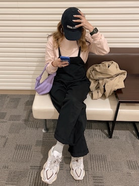 「antiqua（アンティカ）のアイテム（オールインワン・サロペット）」を使った、natsupooさん（レディース・167cm）の春コーディネート