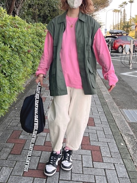 「ROTHCO（ロスコ）のアイテム」を使った、natsupooさん（レディース・167cm）の春コーディネート