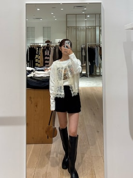 「アイテム（その他アウター）」を使った、kusuda yoshikoさん（レディース・163cm・20代）の秋コーディネート