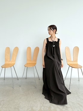 「アイテム（シュシュ）」を使った、kusuda yoshikoさん（レディース・163cm）の夏コーディネート