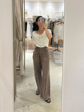 「アイテム（パンツ）」を使った、kusuda yoshikoさん（レディース・163cm・30代）の夏コーディネート
