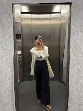 「アイテム（キャミソール）」を使った、kusuda yoshikoさん（レディース・163cm・30代）の夏コーディネート