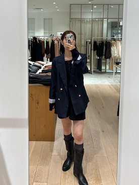 「アイテム（ソックス/靴下）」を使った、kusuda yoshikoさん（レディース・163cm）の秋コーディネート