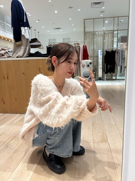 「mystic（ミスティック）のアイテム（ニット/セーター）」を使った、kusuda yoshikoさん（レディース・163cm）の秋コーディネート