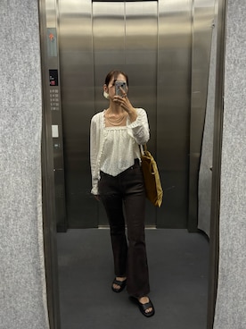 「アイテム（ネックレス）」を使った、kusuda yoshikoさん（レディース・163cm・30代）の夏コーディネート