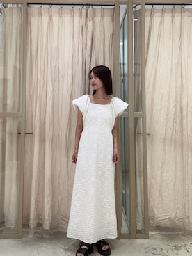 「アイテム（ワンピース/ドレス）」を使った、kusuda yoshikoさん（レディース・163cm）の夏コーディネート