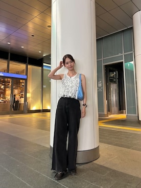 「アイテム（パンプス）」を使った、kusuda yoshikoさん（骨格ウェーブ・レディース・163cm）の夏コーディネート