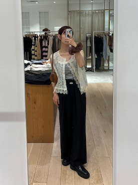 「アイテム（その他アウター）」を使った、kusuda yoshikoさん（レディース・163cm・20代）の秋コーディネート