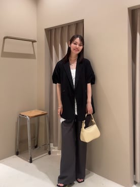 「mystic（ミスティック）のアイテム（ジャケット/アウター）」を使った、kusuda yoshikoさん（レディース・163cm）の春コーディネート