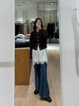 「アイテム（アクセサリー）」を使った、kusuda yoshikoさん（レディース・163cm・30代）の冬コーディネート