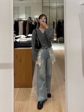 「アイテム（タンクトップ）」を使った、kusuda yoshikoさん（レディース・163cm）の秋コーディネート