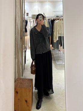 「アイテム（ブーツ）」を使った、kusuda yoshikoさん（レディース・163cm・30代）の冬コーディネート