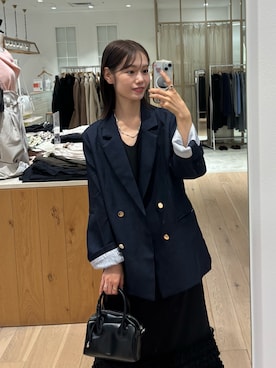 「アイテム（テーラードジャケット）」を使った、kusuda yoshikoさん（レディース・163cm）の秋コーディネート