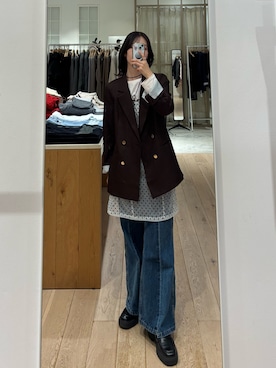 「アイテム（キャミソール）」を使った、kusuda yoshikoさん（レディース・163cm）の秋コーディネート