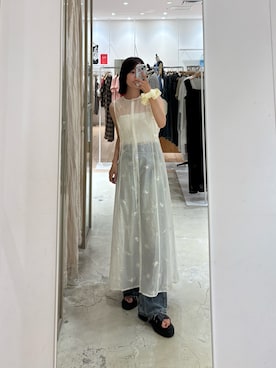 「アイテム（ヘアアクセサリー）」を使った、kusuda yoshikoさん（レディース・163cm・30代）の夏コーディネート